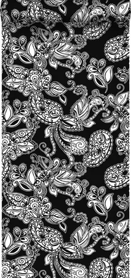 Obrázek produktu pro ESTAhome tapeta funky flowers and paisleys black and white - 136844 - 53 cm x 10,05 m