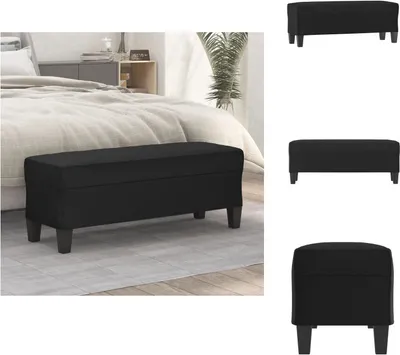 Immagine prodotto di vidaXL Panca nera 100x35x41 cm in Pelle finta - Panche