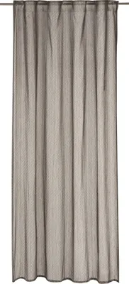 Produktbild von Elbersdrucke halbtransparente Gardine Schlaufenbandschal Unisono 06 braun 140x255 cm 200510 Vorhang für Wohnzimmer Schlafzimmer Küche Flur Kinderzimmer