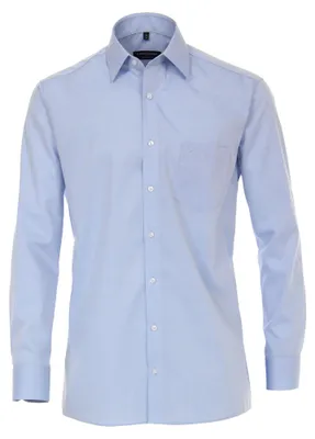 Produktbild von Casa Moda - Comfort Fit - Bügelfreies Herren Business langarm Hemd verschiedene Farben mit extra Langen Arm 69 cm (006059), Größe:47, Farbe:Blau (115)