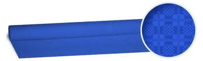Produktbild von 1 Rolle Damasttischdecke Tischtuch aus Papier 1,20m x 8m blau