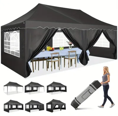 Produktbild von Pop-up-Zelt – Partyzelt – Pavillon – Überdachung für Zelte – Marktzelte – 3 x 6 Meter – mit 6 Seitenwänden