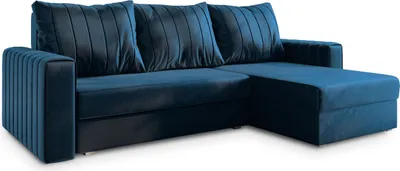 Produktbild von Masseno Ecksofa CARL mit Schlaffunktion L-Form, Sofa mit Bettkasten, Wohnzimmersofa, Couch, Soffa, Bettsofa, Couchgarnitur- Blau, KRONOS 09