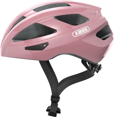Produktbild von ABUS Rennradhelm Macator - sportiver Fahrradhelm für Einsteiger - auch für Zopfträger/-innen - für Damen und Herren - Rosa Glänzend, Größe S (51-55 cm)