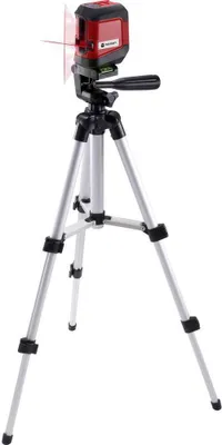Produktbild von TOOLCRAFT CL8 Kreuzlinienlaser inkl. Stativ, selbstnivellierend Reichweite (max.): 8 m