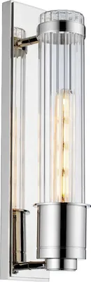 Produktbild von Badlampe Metall Glas E27 IP44 H: 40 cm Chrom poliert länglich 3000 K warmweißes Licht 820 lm Jugendstil
