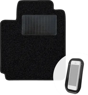 Produktbild von moto-MOLTICO Fahrer Fußmatte Auto Velours Fahrerseite Autoteppiche Schwarz Fahrermatte 1-teilig passend für Toyota Celica 1999-2006