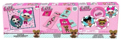Produktbild von Games L.O.L. Surprise 3er - Spiele - Bundle - Jumbo Kartenspiel, Puzzle, Domino, 4 Jahr(e)