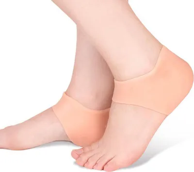 Produktbild von CHPN – Fersenschutz – Fersenschmerzen – Fersenschutz – Fersenpolster – 1 Paar – Beige – Einheitsgröße – Silikon – Fersensocke – Fußkissen