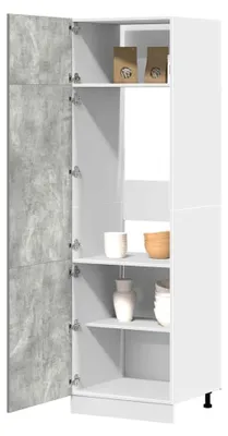 Produktbild von Küchenschrank Lyon, Betongrau, 60 x 57 x 207 cm, Holzwerkstoff
