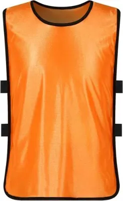 Image de Gilet d'entraînement pour enfants, orange, taille S, football, basket-ball, gilet de sport respirant