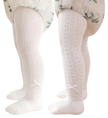 Image de SolidKeus - Lot de 2 collants pour filles avec motif ajouré