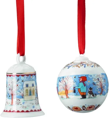 Produktbild von Hutschenreuther Sammelserie 2022 Set Glocke/Kugel Weihnachtsa.