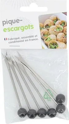 Produktbild von 6 Spieße für Schnecken aus Edelstahl und Kunststoff 8,5 cm
