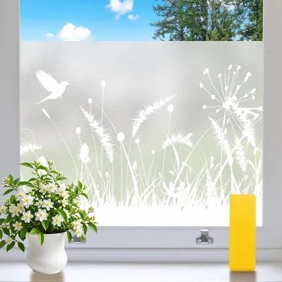 Produktbild von Fensterfolie Fensterfolie, blickdicht, Sichtschutzfolie, Fenster, Milchglasfolie, Fenster, statisch, Anti-UV, wiederverwendbar, für Badezimmer