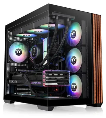 Produktbild von Thermaltake View 380 WS ARGB, Midi Tower, PC, Schwarz, ATX, micro ATX, Mini-ITX, SPCC, Gehärtetes Glas, Gaming