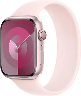 Image de Bracelet solo en silicone Apple pour Apple Watch | 38/40/41/42 mm - Taille 8 - Rose clair