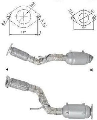 Produktbild von VEGAZ Katalysator Kat für NISSAN Qashqai II (J11, J11) Euro 6 DK-812