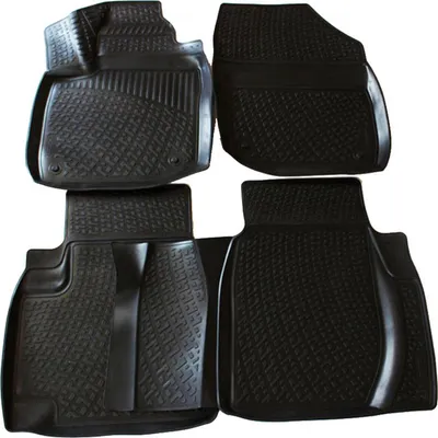 Image de Tapis De Sol en Caoutchouc 3D Compatible avec Honda Civic 2012-2016 5 Portes Hatchback, Bord Haut, Inodore, Noir, Antidérapant, Toutes Saisons