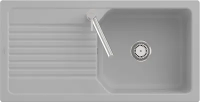 Produktbild von Villeroy & Boch 338601SM Linara 60 Einbauspüle Unterschrankbreite ab 60 cm mit Handbetätigung  Steam CeramicPlus  - inkl.