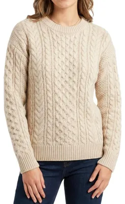 Produktbild von Damenpullover Strick Locker Warm Weich Elegant Beige XL