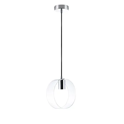 Produktbild von Deckenlampe Pendelleuchte Lampe Wohnzimmer Glas Retro Design E27 Farbe Transparent-Chrom