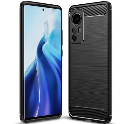 Produktbild von Carbon Look Case für Xiaomi 12/ Xiaomi 12X - Handy Hülle Smartphone TPU Cover