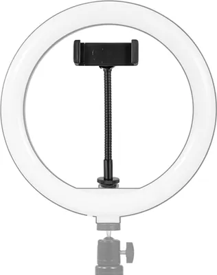 Obrázok produktu pre Skladací držiak na telefón s montážou na studenú päticu pre LED krúžkové svetlo, kompatibilný so smartfónmi iPhone a Android