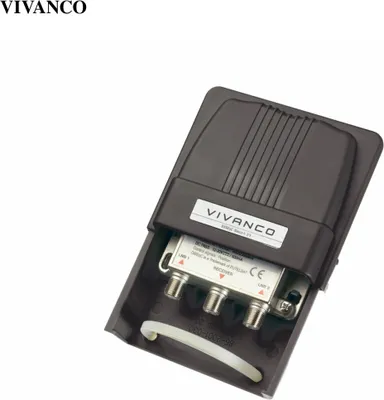 Produktbild von VIVanco™Hochwertiger DiSEqC Switch, kompatibel mit 2 LNBs, Umschalter 2 zu 1, F Buchse auf F Buchse, mit Wetterschutzgehäuse, 2500 MHz