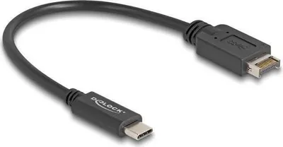Obrázok produktu pre DeLOCK 85528, 0,25 m, USB E, USB C, USB 3.2 Gen 2 (3.1 Gen 2), 10 Gbit/s, Čierna