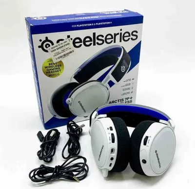 Produktbild von Steelseries Arctis 7P+, Kabellos, Gaming, 20 - 20000 Hz, Kopfhörer, Schwarz, Weiß