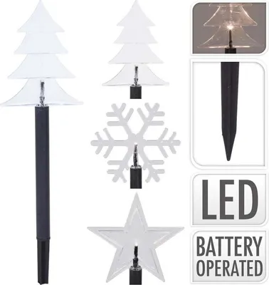 Produktbild von S.I.A. S.I.A. LED-Weihnachtslichter am Boden Pin IP44 + Timer 5 Stück sortiert