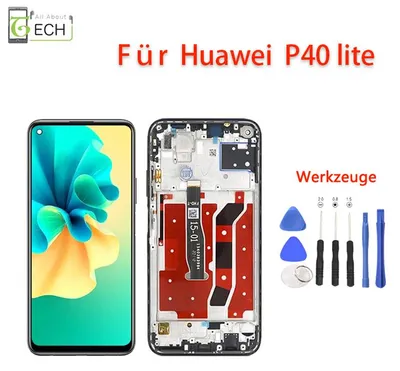 Produktbild von Für Huawei P40 Lite LCD Display mit Rahmen Touch Screen Bildschirm