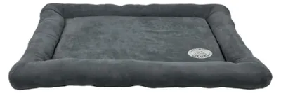 Plüschbett für Hunde & Katzen, 100x76x5 cm, grau, waschbar