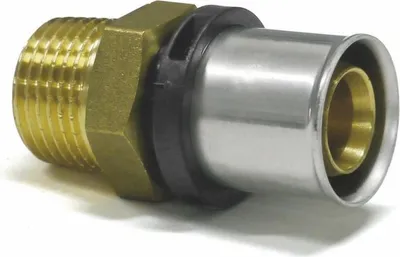 Produktbild von 3 x THPRESS Pressfitting Übergang Außengewinde - Übergangsnippel, Größe 20x2 - Gewinde 1" (Pack à 3