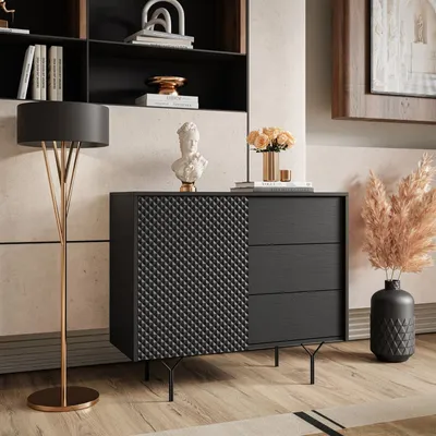 Produktbild von Kommode RICHMOND KSZ97 mit Schubladen, Schwarz