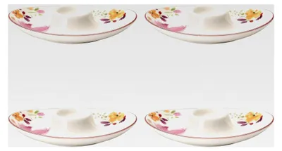 Produktbild von Eierbecher Set Mariefleur Basic, oval, weiß, 4 Stück aus Porzellan