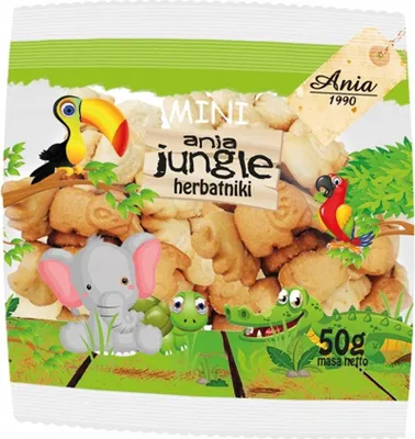 Produktbild von Ania Mini Zoo Kekse 50 g ohne Zucker