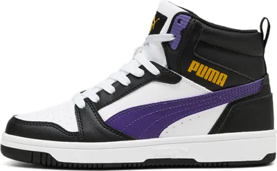 Produktbild von Puma Rebound V6 Mid Jr White-Team Violet-Black Größe EU 38,5