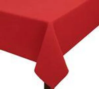 Produktbild von Tischdecke Garten Rechteckig 130x160 cm Rot mit Paspel Band pflegeleicht Weichschaum abwischbar Rutschfest Wetterbeständig