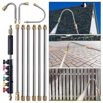 Hochdruckreiniger-Verlängerungsstab-Set, 7 Stäbe, 6 Düsen, 4000 PSI