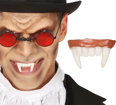 Immagine prodotto di Zanne da vampiro Accessori per costumi di Halloween da succhiasangue, colore: bianco