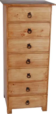 Produktbild von MiaMöbel Kommode Mexico Möbel 48x112x43 cm Landhausstil Massivholz Pinie Honig