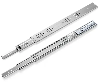 Obrázek produktu pro Vigevee 1 pár posuvných ližin do zásuvek, délka 450 mm, s tlumením, plný výsuv, 3dílné, tiché kuličkové ložiska, vhodné pro nábytek a zásuvky
