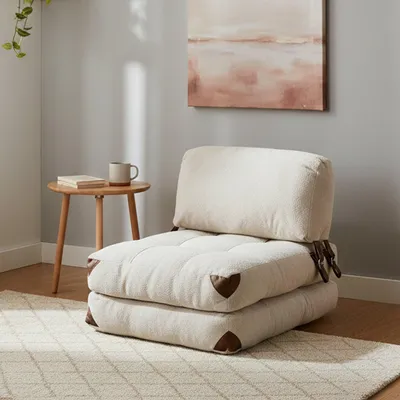 Immagine prodotto di Surigae - Poltrona, 80x60x70h cm Bianco Crema, Braccioli