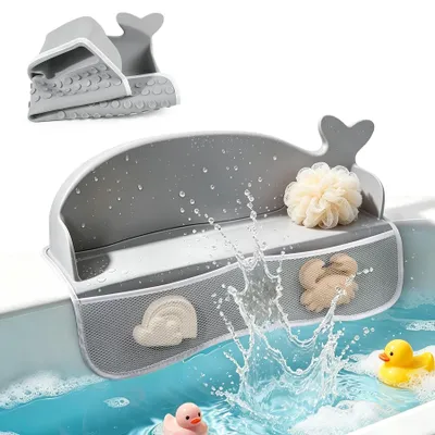 Produktbild von Dreamtop Badewannen Spritzschutz aus Silikon, Grau