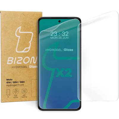 Produktbild von Folia hydrożelowa na ekran Bizon Glass Hydrogel Front do Motorola Moto G14 / G54 / G54 Power / G55 / G84, 2 sztuki