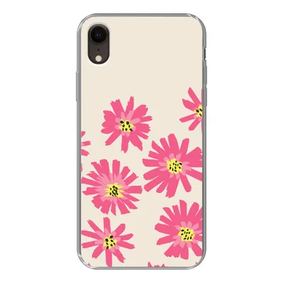Produktbild von MuchoWow® Handyhülle Schutzhülle Hülle für iPhone XR Blumen - Muster - Minimalismus Silikon Softcase Handy Hülle - Schutzdeckel