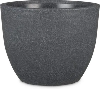 Produktbild von Famanu Runde Pflanzenbak Schwarz-Granite - 60 cm