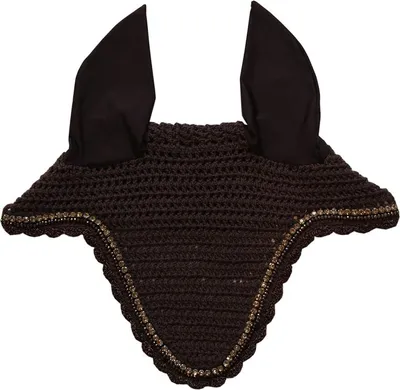 Zdjęcie produktu dla Kentucky Horsewear Stone & Pearl Long Fly Ears, rozmiar: warmblood, kolor: brązowy